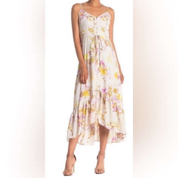 Nanette Lepore Oh So Pretty Hi-Lo Midi Floral Dress Size 2 - Picture 2 of 7